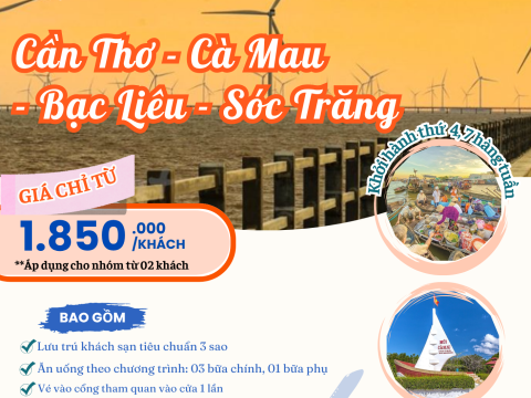 Tour Du lịch Cần Thơ - Miền Tây